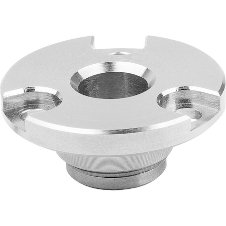 Kipp Clamping Plate For Quarter-Turn Clamp Loc, Form:B Countersunk, D=8, Steel Nickel-Plated K1560.801